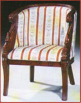 Regency Swan Carved Tube Chair